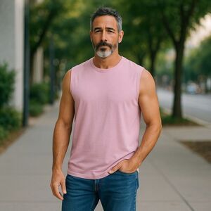 90 Degree by Reflex Men's Pink Sleeveless Muscle Tank Top Size L